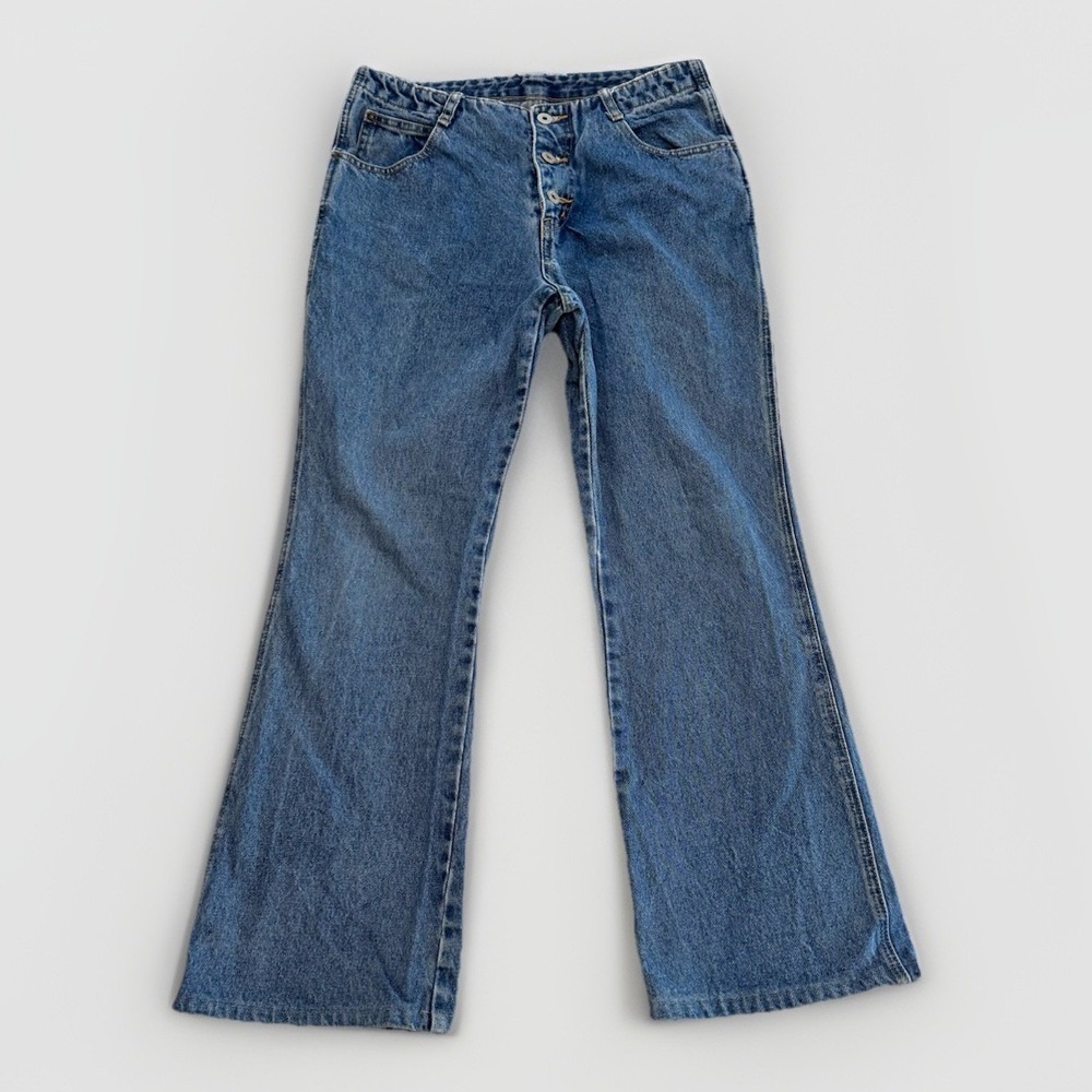Vintage Jordache Women's Flare Jeans Button Fly Size 12 RN52992-80s-Western-Boho